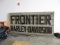 WOODEN FRONTIER HARLEY DAVIDSON SIGN. 