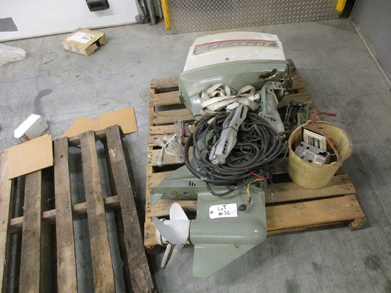 EVINRUDE 60 BOAT MOTOR AND MISCELLANEOUS ITEMS