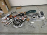 NOS MAG WHEELS, NEW SCREAMING EAGLE ITEMS, FORK LEGS, ETC.