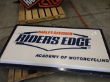 HARELY DAVIDSON RIDERS EDGE SIGN-ONE SIDED APPROX 3'X6'