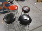 FOUR (4) HARLEY DAVIDSON BAR STOOLS.