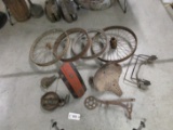 ANTIQUE WHEELS, SEAT PAN, SEAT SUPPORT SPRINGS, J MODEL OR EARLIER BRAKE UN