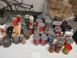 COLLECTIBLE VINTAGE OIL CANS, BOTTLES, PAINTS, GUNK CANS, ETC.