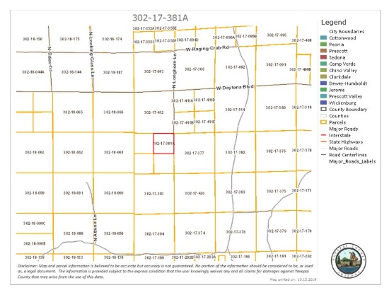 +/- 10 acres Vacant Land in Yavapai County, 30 minutes SW of Ash Fork AZ Arizona