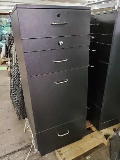 5 Drawer Wood Groomers Cabinet