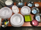 Pet water and food dishes plastic metal and ceramic