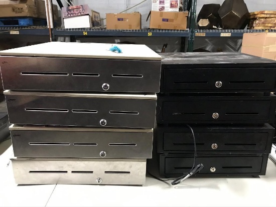 Register cash drawers various colors and sizes