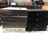 Register cash drawers various colors and sizes
