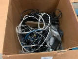 Box of miscellaneous cords