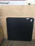 Card table and two pieces of pegboard