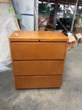 File Cabinet 3 Drawer Light Wood