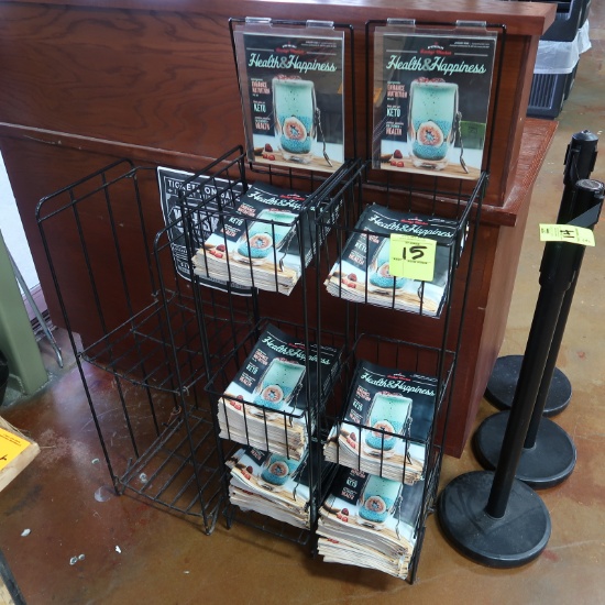 assorted magazine racks