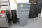 Group Of Assorted Trash Cans