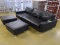 leather couch w/ 2) foot rests