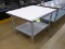 stainless table w/ undershelf & poly-board on top