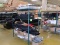 wire shelving unit, w/ contents: merchandising dividers & hangers, umbrellas, etc