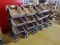 3-level merchandisers, wooden boxes on steel frames w/ casters