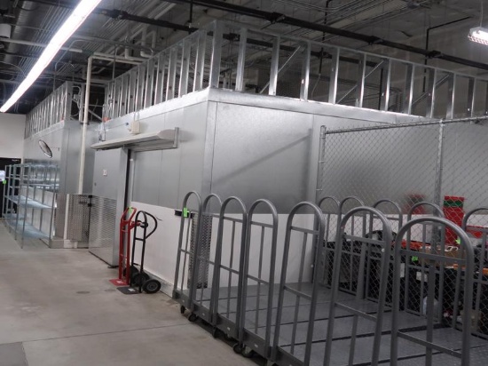 walk-in meat complex cooler w/ all coils & doors