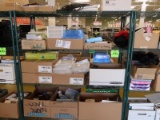 wire shelving unit, w/ contents: office supplies, sign making supplies, extension cord, etc