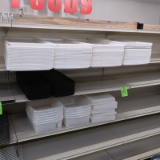 contents of 4' section: plastic trays & containers