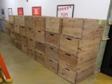 group of wooden crates