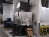 2018 Howe ice flaker, w/ storage cabinet & 2) transport bins