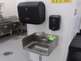 hand sink w/ soap & towell dispenser