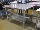 stainless table w/ undershelf