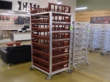 aluminum bread rack, on casters