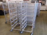 aluminum tub racks, on casters