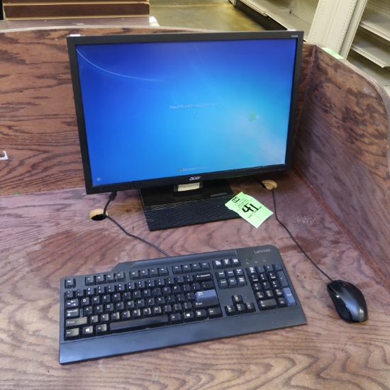 Lenovo desktop computer w/ hard drive, monitor, & HP LaserJet Pro 400 M401N printer