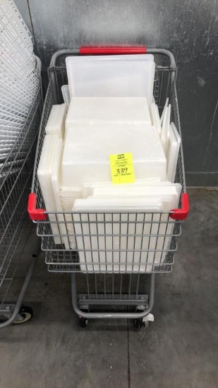 Shopping Cart W/ Plastic Bins
