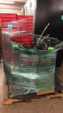 Pallet Of Shopping Baskets And Bag Stands