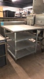 3’ Stainless Steel Table W/ Undershelves