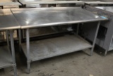 5' Stainless Steel Table W/ Undershelf