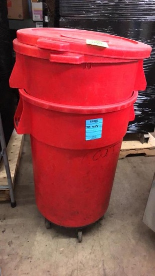 Commercial Trash Cans W/ Single Dolley