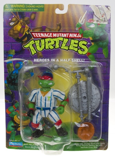 Vintage Teenage Mutant Ninja Turtles Carded Grand Slammin Ralph Action Figure