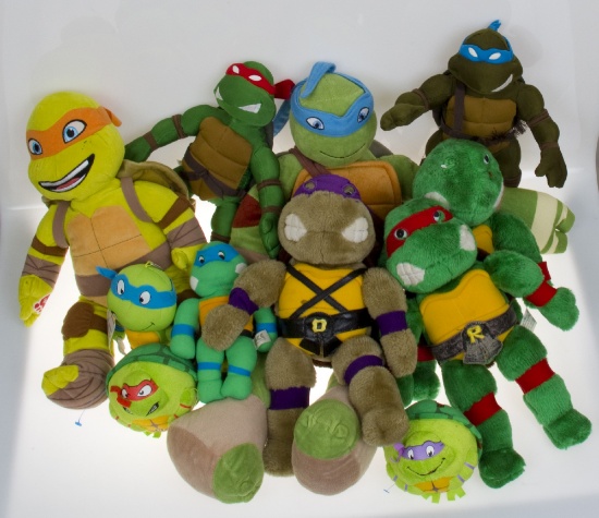 Lot of Teenage Mutant Ninja Turtles Plush Dolls