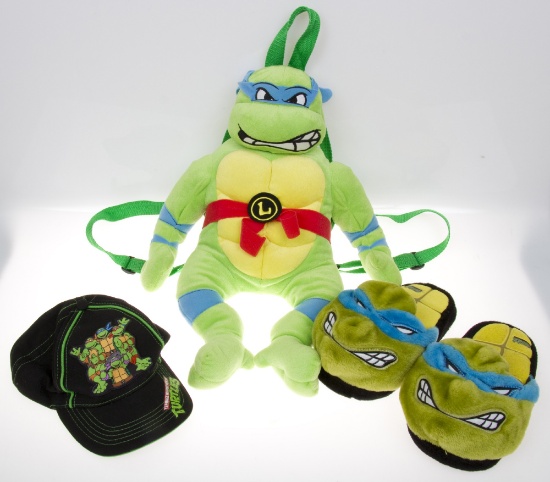 Teenage Mutant Ninja Turtles Backpack, Slippers and Hat