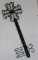 WROUGHT IRON FIGURAL SKELETON KEY WALL