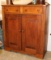 PRIMITIVE TIGER MAPLE JELLY CUPBOARD CABINET W/