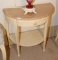 PR FRENCH STYLE DEMI LUNE TABLES W/ PINK MARBLE