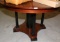 QUALITY INLAID PEDESTAL TABLE W/ FLEUR DE LIS