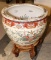 CHINESE GOLD FISH FLOOR JARDINIERE ON STAND,
