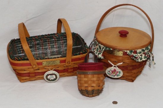 3 LONGABERGER BASKETS INC. 1994 JINGLE BELL