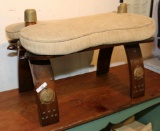 CAMEL SADDLE W/ PADDED SEAT AND NAILHEAD