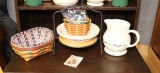 COLLECTION OF LONGABERGER PATRIOTIC POTTERY &