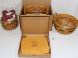 3 LONGABERGER BASKETS INC. HARBOR W/ LID,