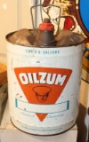 COOL VTG OILZUM ADVERTISING 5 GAL CAN, BOTTOM