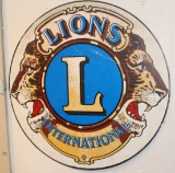 LIONS CLUB INTERNATIONAL L ADVERTISING SIGN